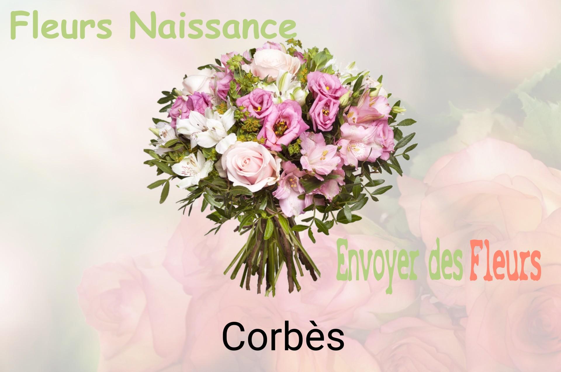 Bouquet de fleurs de naissance livré à Corbès